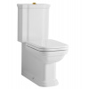 Kerasan Kerasan, WALDORF WC kombi, spodný/zadný odpad, biela-bronz, WCSET18-WALDORF