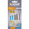 Extol Premium Listy do priamočiarej píly, sada 5ks, 5 typov, upínanie Bosch, 8805100