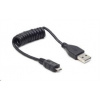 GEMBIRD Kabel USB 2.0 A-Micro B propojovací 0,60m (černý, kroucený) CC-mUSB2C-AMBM-0.6M