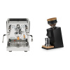 ECM Technika V Profi PID, oliva + Eureka Mignon Single Dose, Black & Oak