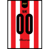 Superfutbal Maketa dresu PSV Eindhoven, červená / biela Rozmer: A3, Meno a číslo: Vlastné