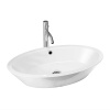 CERAMICA LATINA OVAL 2 71 x 41cm umývadlo na dosku oválne, s prepadom, keramické, biele
