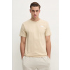 Bavlnené tričko The North Face M S/S Redbox Tee pánske, béžová farba, s potlačou, NF0A87NP3X41 S