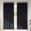 zahrada-XL Zatemňovacie závesy 2 pcs Čierna 140 x 260 cm Zamat 4107177