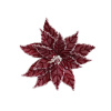 POINSETIA (vianočná ruža) zamat, omrznutá, ČERVENA 28cm