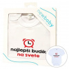 NEW BABY Body s potlačou New Baby najlepší budík na svete - darčekové balenie - 62