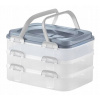 Kinekus Dóza box s úchytmi plastová Piknik 3-poschodová 28x38cm