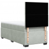 vidaXL Posteľný rám boxsping s matracom bledosivý 80x200 cm zamat - Sivá - 47620-55687