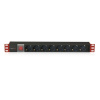TECHly Techly I-CASE STRIP-81UD napájacia jednotka (PDU) 8 AC zásuviek 1U čierna červená