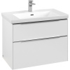 VILLEROY & BOCH Subway 3.0 závesná skrinka pod umývadlo, 2 zásuvky, s LED osvetlením, 772 x 478 x 429 mm, Pure White, C574L0VF