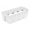 PROSPERPLAST Truhlík na zábradlie CROWN biely 58cm