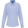 Premier Košile PR 338 Oxford, dlouhý rukáv, dámská COT390338v6301-white/oxfor S Bílá/modrá