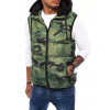 Dstreet Pánska prešívaná vesta CAMO zelená TX4106 M