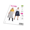 Strih Burda 5766 - Zavinovacie sukne, midi sukne, flanelová sukňa, taftová sukňa