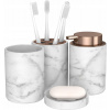 DUŻY ZESTAW ŁAZIENKOWY 4w1 MARMUR Marble + Meď