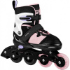 Spokey TRIXIE Dětské kolečkové brusle, černo-růžové, vel. 31-34