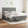 zahrada-XL Boxspring posteľ s matracom tmavosivá 160x200 cm látka 3136526