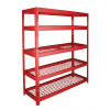 Policový regál 1800x1400x500mm, nosnost 1750kg, šedý Farba: červená