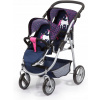 Bayer Design Twin Jogger ružový/modrý