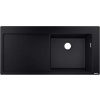 Hansgrohe Zabudovaný granitový drez S514-F450, grafitová čierna 43314170-HG