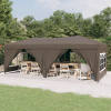 zahrada-XL Skladací párty stan s bočnými stenami sivohnedý 3x6 m 93547