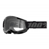 100% strata2 black youth goggle clear lens