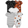 CARTERS CARTER'S Body krátky rukáv BrownBlack dievča 5ks NB/ veľ. 56