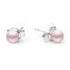 Gaura Pearls Stříbrné náušnice s levandulovou řiční perlou Emily, stříbro 925/1000 EFB05-N/L Levandulová
