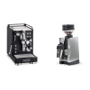 La Pavoni Mini Cellini, black + Eureka Mignon Zero 65 All Purpose, CR chrome