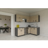 Casarredo Rohová kuchynská linka 230x170 HORLY 3 dub prímorský/grafit
