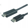 PremiumCord DisplayPort 1.2 na HDMI 2.0 kabel pro rozlišení 4Kx2K@60Hz, 1m (kportadk04-01)