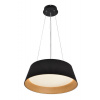 Candellux Čierne závesné LED svietidlo Umbria s dreveným dekorom 24W 31-24183