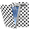Kožený obal HTC Wildfire S – Polka Flip – biela