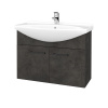 Dreja Umývadlová skriňa TAKE IT SZD2 85 - D16 Tmavý betón / Úchytka T06 / D16 Tmavý betón
