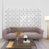 Nástenné panely Vidaxl 3D 24 ks 50 x 50 cm origami biele 6 m²