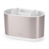 Joseph Joseph Pohár na zubné kefky DUO STEEL 70606 18 cm, strieborná, plast / nerezová oceľ