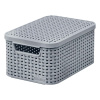 Curver Košík Style S 19,8x29,1x14,2 cm sivý s vekom