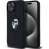 Karl Lagerfeld MagSafe Liquid Silicone Karl and Choupette iPhone 14 - čierne