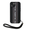 Karl Lagerfeld PU Saffiano Athleisure Stripe and Strap Zadní Kryt pro iPhone 15 Pink KLHCP15SPAMSCNSP