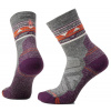 Ponožky SMARTWOOL W HIKE LC ZIG ZAG VALLEY MID CREW Lady, ash-charcoal veľkosť L