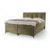 Čalúnená boxspring posteľ DEANAS - olivová Rozmer: 160x200
