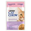 PUI Purina Cat Chow Sensitive Gig s lososom a cuketou v omáčke - Mokré krmivo pre mačky - 85 g