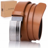 Opasok - Solier Brown Belt - mužský produkt (Elegantný kožený opasok pre nohavice)