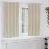 zahrada-XL Zatemňovacie závesy 2 pcs Krémová 140 x 175 cm Zamat 4107179