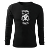 DRAGOWA Fit-T tričko s dlhým rukávom special force, čierna 160g/m2 - S
