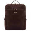 Veľký kožený batoh na notebook Bangkok – Tuscany Leather Farba: Tmavohnedá