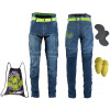 Dámske moto jeansy W-TEC Ekscita (Veľkosť: 27, Farba: modrá)