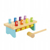DREVENÁ ZATĹKAČKA S KLADIVOM HRÁ ZATĹKAČKA MONTESSORI TOOKY TOY