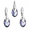 Súprava šperkov s kryštálmi Swarovski náušnice a prívesok fialová slza 39169.4 Tanzanite