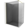 Mexen Kioto, sprchová zástena Walk-In 70 x 200 cm, 8mm šedé sklo, zlatý matný profil, 800-070-101-55-40